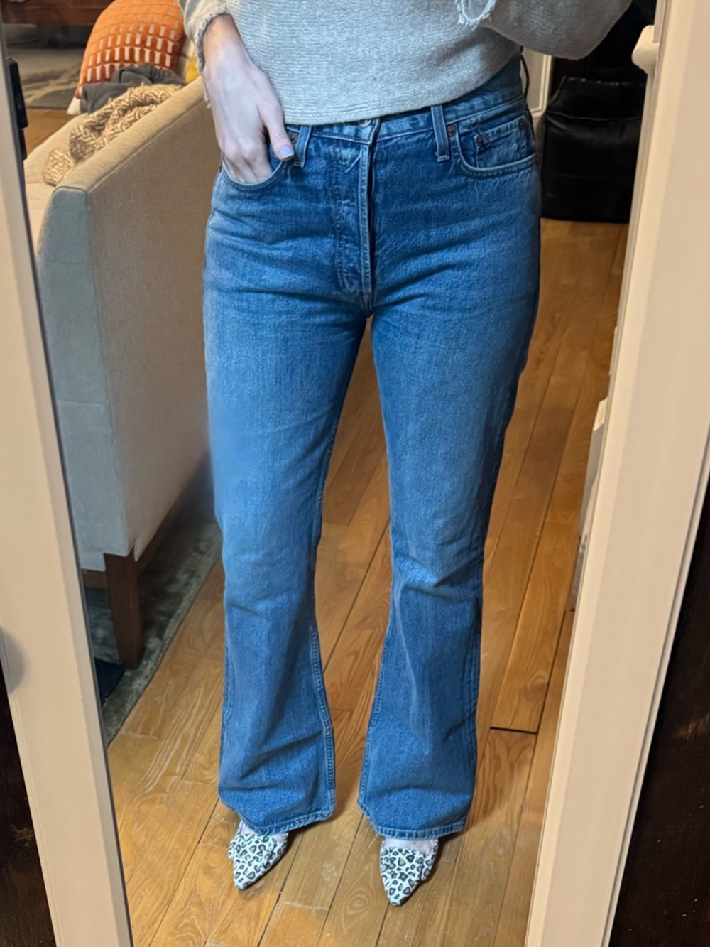 Re/Done High Break Flare Jeans